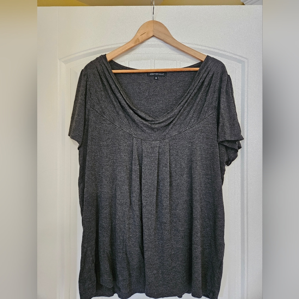 Additonelle Dark Gray Women's Blouse 2X